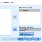 SPSS independent t test options