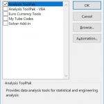 Excel Data Analysis Plug-In Install Check
