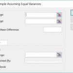 Excel t-Test Two-Sample Assuming Equal Variances