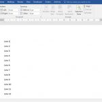 Word Document Line Numbers