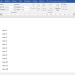 Word Document Line Numbers Added