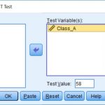 One-sample t-test options
