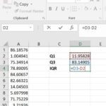 How to calculate IQR in Excel
