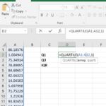 How to calculate Q1 in Excel