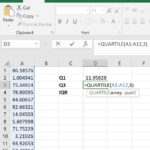 How to calculate Q3 in Excel