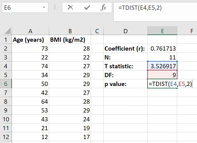 Correlation Coefficient With Excel 3934