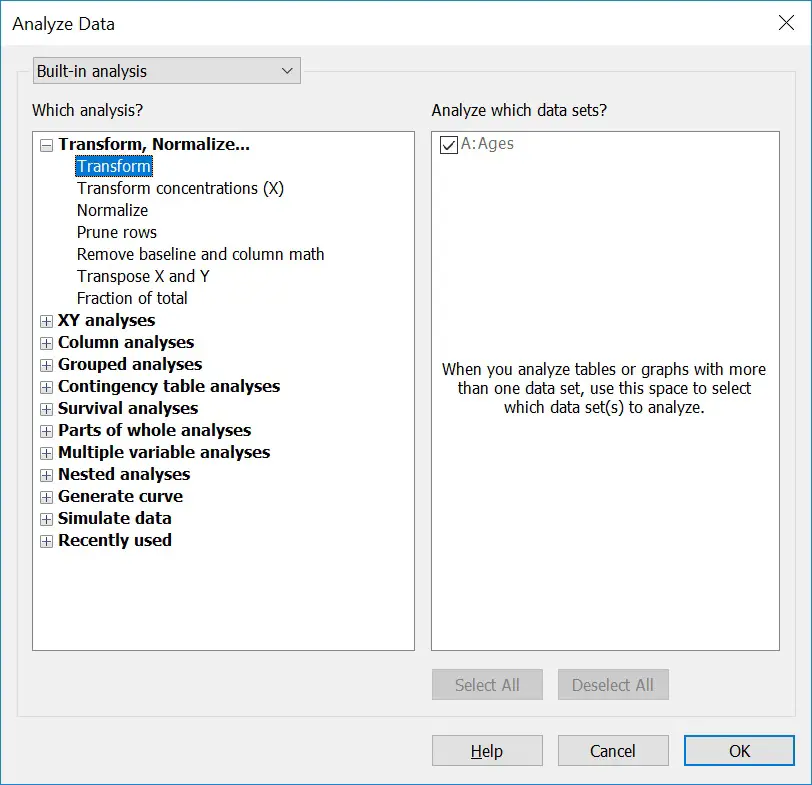 how to make normalization for your data in graphpad prism 8