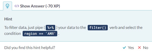 DataCamp Take a Hint