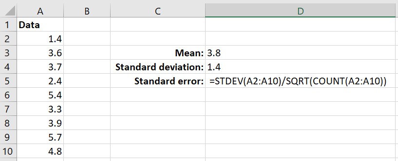 spss ibm calculate standard error of mean