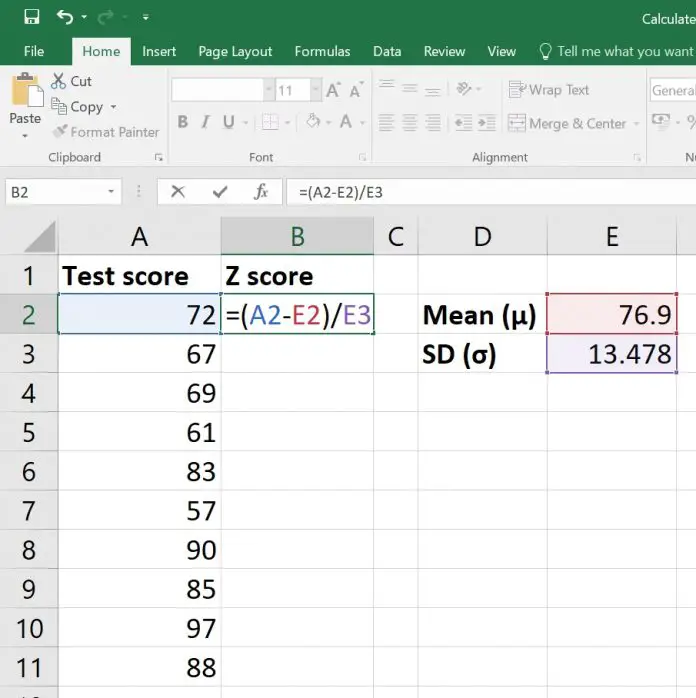 CalculateZscoreinExcelstandarddeviation Top Tip Bio