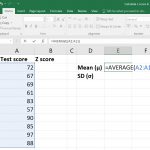 Calculate-Z-score-in-Excel-average