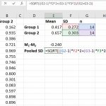 Calculate-the-pooled-standard-deviation-in-Excel