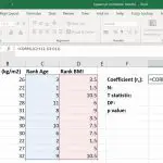 Create-Spearman-correlation-coefficient-Excel
