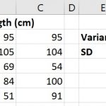Calculate-standard-deviation-from-sample-variance-in-Excel