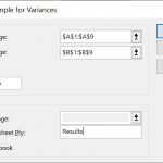 DataAnalysis ToolPak F-test options