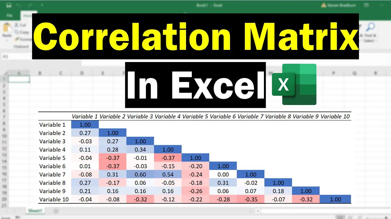 Using Excel To Create A Correlation Matrix Correlation Matrix Excel Hot Sex Picture 8445